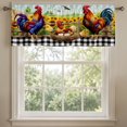 thumbnail image 1 of SPXUBZ Rooster Chicken Farmhouse Country Rustic Window Valance, Rod Pocket Kitchen Curtains Valance for Bathroom Living Room Small Window Treatment, 1 Panel, 1 of 5