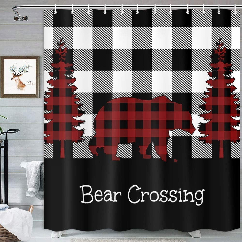 Rustic Bear Shower Curtain NCU0DV1972