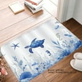thumbnail image 1 of SPXUBZ Sea Turtle and Starfish Non Slip Flannel Floor Mat for Bathroom Kitchen Bedroom Decor 16x24 inch, 1 of 4