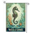 thumbnail image 1 of SPXUBZ Seahorse Coastal Garden Flag 12x18 Inch, Ocean Beach Linen Yard Flag with Marine Animal Design, Outdoor Decorative Flag for Garden Porch Patio Coastal Decor, 1 of 4
