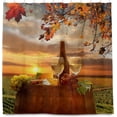 thumbnail image 1 of SPXUBZ Shower Curtain Bathroom Wine Barrel Vineyard with 12 Hooks Washable Polyester Fabric 72"x72" inch, 1 of 5