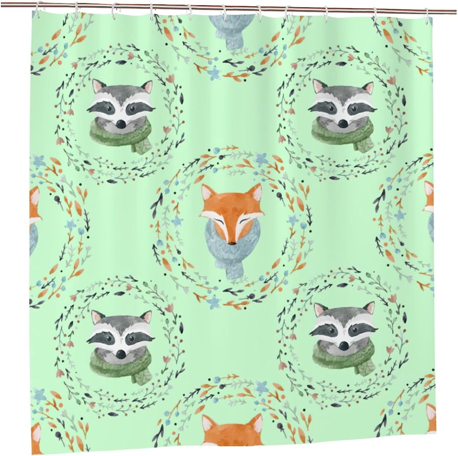 SPXUBZ Shower Curtain Set,Cute Animal Long Shower Curtain Bathroom