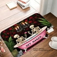 thumbnail image 1 of SPXUBZ Skeletons in Bathtub Non Slip Flannel Floor Mat for Bathroom Kitchen Bedroom Decor 16x24 inch, 1 of 5