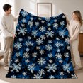 thumbnail image 1 of SPXUBZ Snowflake Pattern Throw Blanket 50x60 Inch, Winter Design Soft Fleece Blanket, Cozy Christmas Home Decor for Sofa Bed 50"x40", 1 of 5