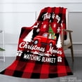 thumbnail image 1 of SPXUBZ This is my Christmas Movies Watching Throw Blanket Red Plaid Flannel Throw Blanket for Winter Christmas Gift Home Sofa Bed Decoration 50x40 inch, 1 of 5