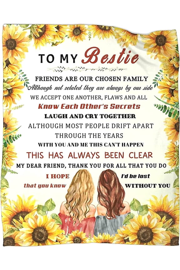 To My Bestie Blanket for Women,Ultra Soft Flannel Throw Blanket To Sister Gifts