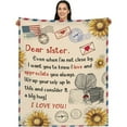 thumbnail image 1 of SPXUBZ To Sister Gifts Sunflower Sister Throw Blanket Birthday Gifts for Sister Women's Day Mother's Day Gifes, 1 of 7