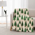 thumbnail image 1 of SPXUBZ Tree Pattern Flannel Blanket Soft Plush Throw Blanket Nature Design Cozy Warm Lightweight Blanket for Bedroom Sofa 60"x50", 1 of 5