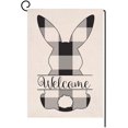 thumbnail image 1 of SPXUBZ Welcome Easter Bunny Spring Small Garden Flag Farmhouse Vertical Double Sided Burlap Yard Outdoor Decor 12x18 inch, 1 of 5