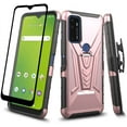 thumbnail image 1 of SPY CASE for AT&T Radiant Max 5G / Fusion 5G / Cricket Dream 5G / Innovate 5G Case with Tempered Glass Screen Protector Hybrid Cover with Kickstand Phone Belt Clip Holster - Rose Gold, 1 of 8