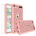 thumbnail image 1 of SPY Case for For New iPod Touch 7 Case, Touch 5, 6, 7th Generation Glitter Ruuged Case Cover with Tempered Glass Screen Protector - Rose Gold, 1 of 5