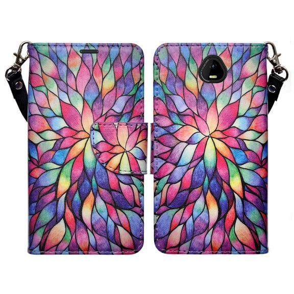 SPY Case for SCHOK Volt SV55 SV55216 Case Wallet Pouch Phone Case Cover with Kickstand for Girls Women - Rainbow