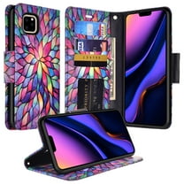 SPY Case for iPhone 12 Pro/iPhone 12 Wallet Case 6.1 with Card Holder Magnetic Stand Book Flip Cover Shockproof Protection Case with Apple iPhone 12 / iPhone 12 Pro - Rainbow