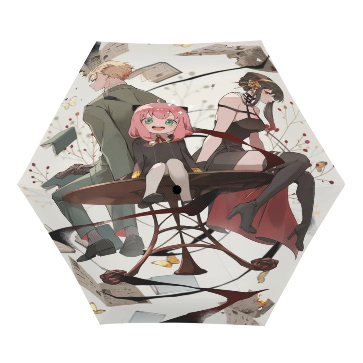 SPY×FAMILY UV sunshade manual open and close, compact, portable, UV coating, rain, wind