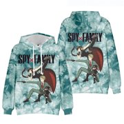 QINGY SPY×FAMILY Unisex Hoodies 3D Anime Print Pullover Hoodie Sweatshirt with Pocket(Child 100)