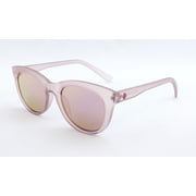 SPY Optic Boundless Medium-Large Sunglasses for Women Matte Translucent Rose Frame and Bronze with Rose Quartz Spectra Mirror Lens