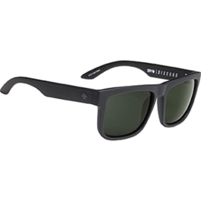 SPY Optic  Spy Discord Sunglasses with Polarized Happy Gray Green Lens - Soft Matte Black