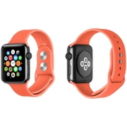 SPYCASE Apple Watch Band 42/44/45mm Peach 3pcs Adjustable Size Silicone Bands Sm-Med & Med-Lg Wrist Lenght