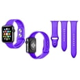 thumbnail image 1 of SPYCASE Apple Watch Band 42/44/45mm Purple 3pcs Adjustable Size Silicone Bands (Sm-Med & Med-Lg Wrist Lenght), 1 of 2