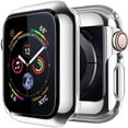 thumbnail image 1 of SPYCASE Case Compatible for Apple Watch 38mm with Buit in TPU Screen Protector All-Around Protective Case Clear Ultra-Thin Cover for Apple Watch 38mm Series 3 Series 2 Series 1 (Silver, 38mm), 1 of 7
