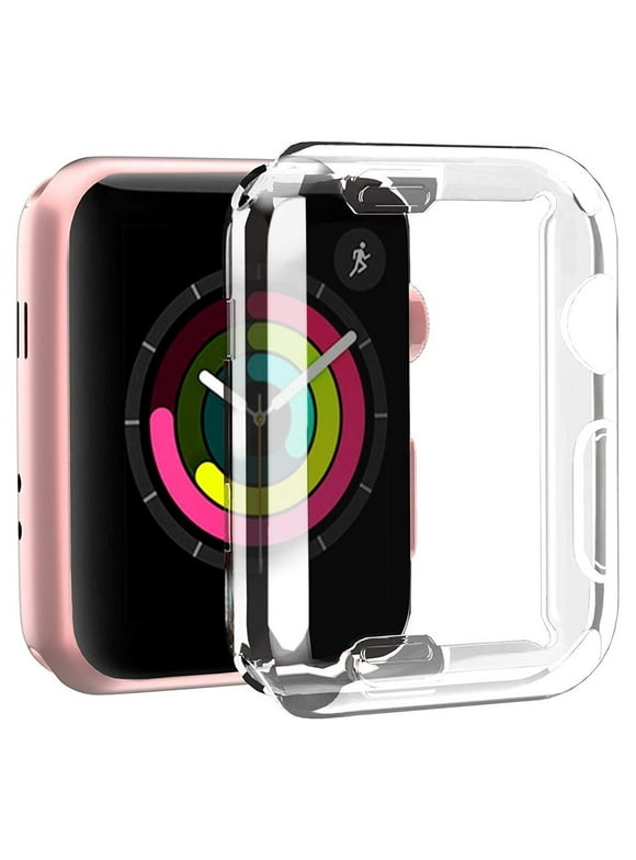 SPYCASE Clear Case for Apple Watch 40mm with Buit in TPU Screen Protector All-Around Protective Case Ultra-Thin Cover for Apple Watch 40mm Series SE, Series 6, Series 5 Series 4 (2 Pack)
