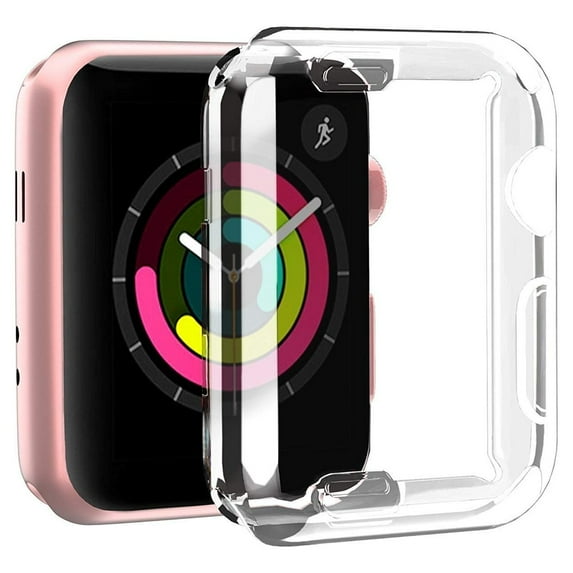 SPYCASE Clear Case Compatible for Apple Watch 41mm with Buit in TPU Screen Protector All-Around Protective Case High Defination Ultra-Thin Cover for Apple Watch 41mm Series SE 8 7 Clear (2 Pack)