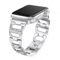 thumbnail image 1 of SPYCASE Compatible for Apple Watch Band 3/40/41mm Series 8 7 6 5 4 3 2 1 Bling Band Diamond Rhinestone Stainless Steel Metal Wristband Strap, Silver, 1 of 5