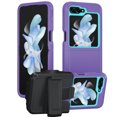 thumbnail image 1 of SPYCASE Tough Series Case for Samsung Galaxy Z Flip 5 5G (2023), [Rugged Protection] Dual Layer Rugged Protective Case with Holster & Kickstand (Purple/Teal), 1 of 6