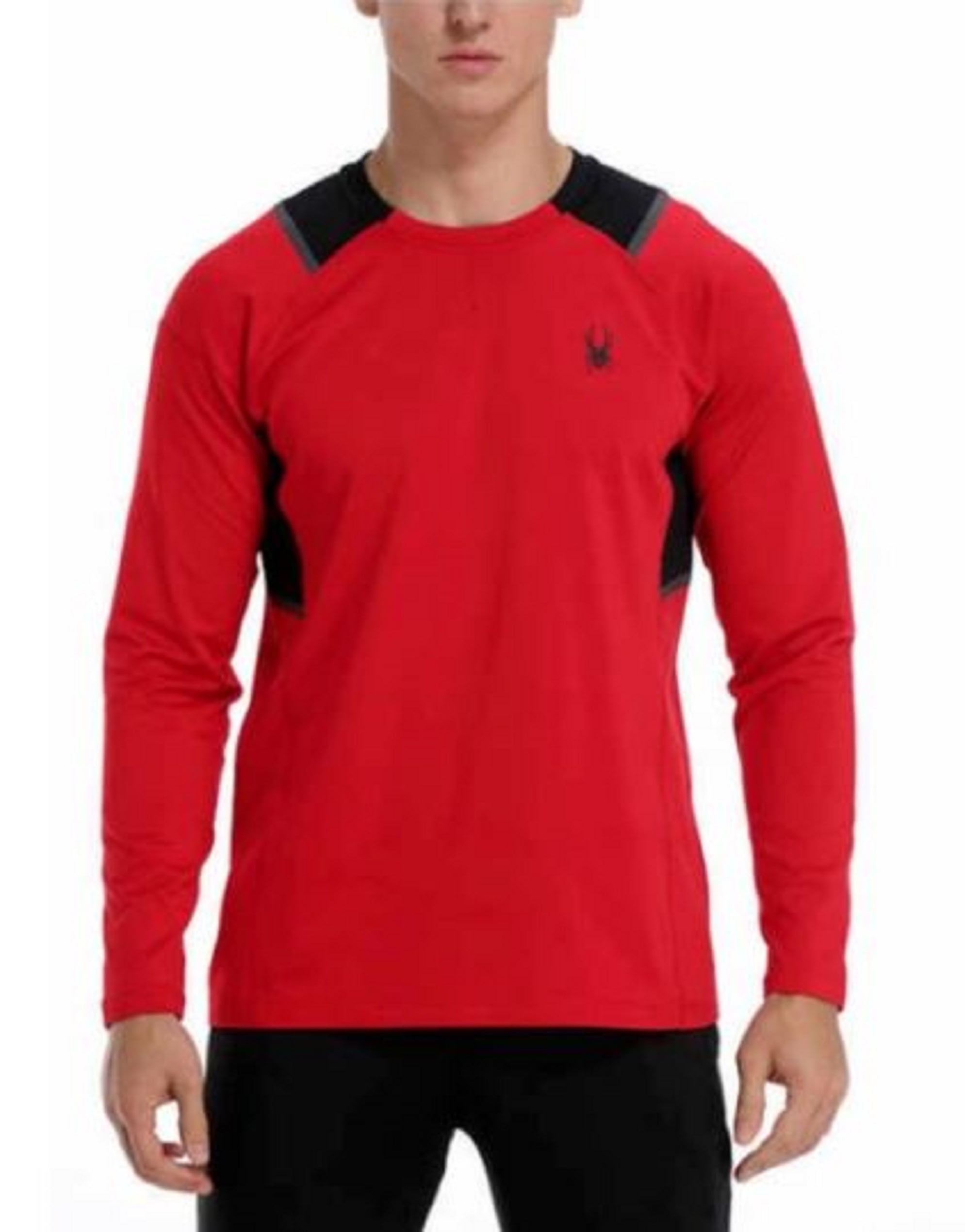 SPYDER Men's Active Long Sleeve Shirt Red Black XX-Large 