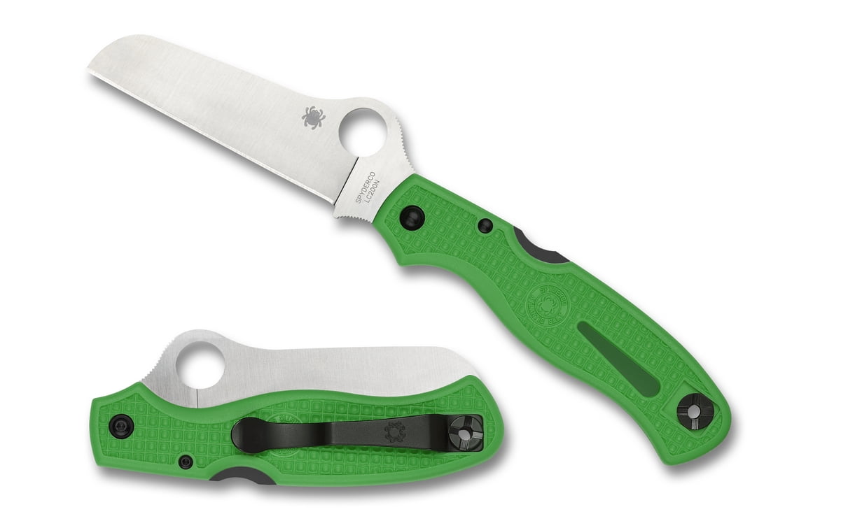 SPYDERCO C89FPGR Atlantic Salt Green FRN LC200N Flat Ground Plain Folding Knife