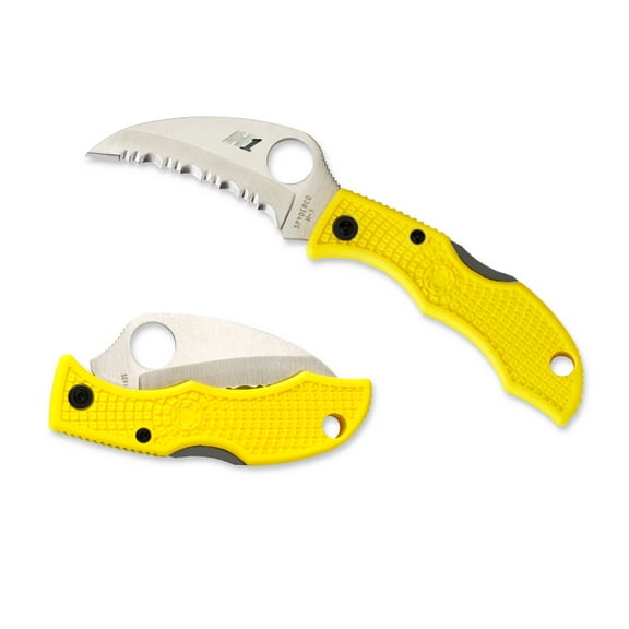 SPYDERCO LADYBUG 3 FOLDER 1.875" H1 HAWKBILL FIBERGLASS REINFORCED NYLON YELLOW