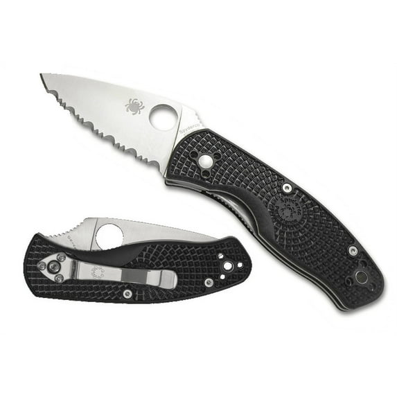 SPYDERCO Persistence Liner Lock Knife C136SBK Serrated 8Cr13MoV Steel/Black FRN Pocket Knives