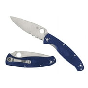 SPYDERCO Resilience Liner Lock Knife Serrated S35VN Steel & Blue FRN C142PSBL Pocket Knives