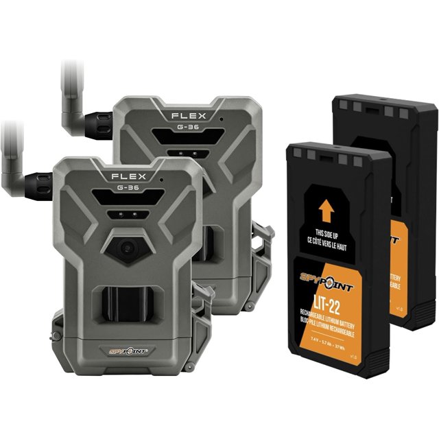 SPYPOINT Flex G36 Twin Pack Cellular Trail Camera, 36MP Photos and