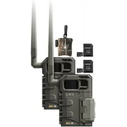 SPYPOINT LM2 Twin Pack Cellular Trail Camera - 20MP Photos, Infrared Game Night Vision Photos, 90' Flash Spy Camera & Detection Range, with SD Cards and Spudz Microfiber Cloth Screen Cleaner VZN