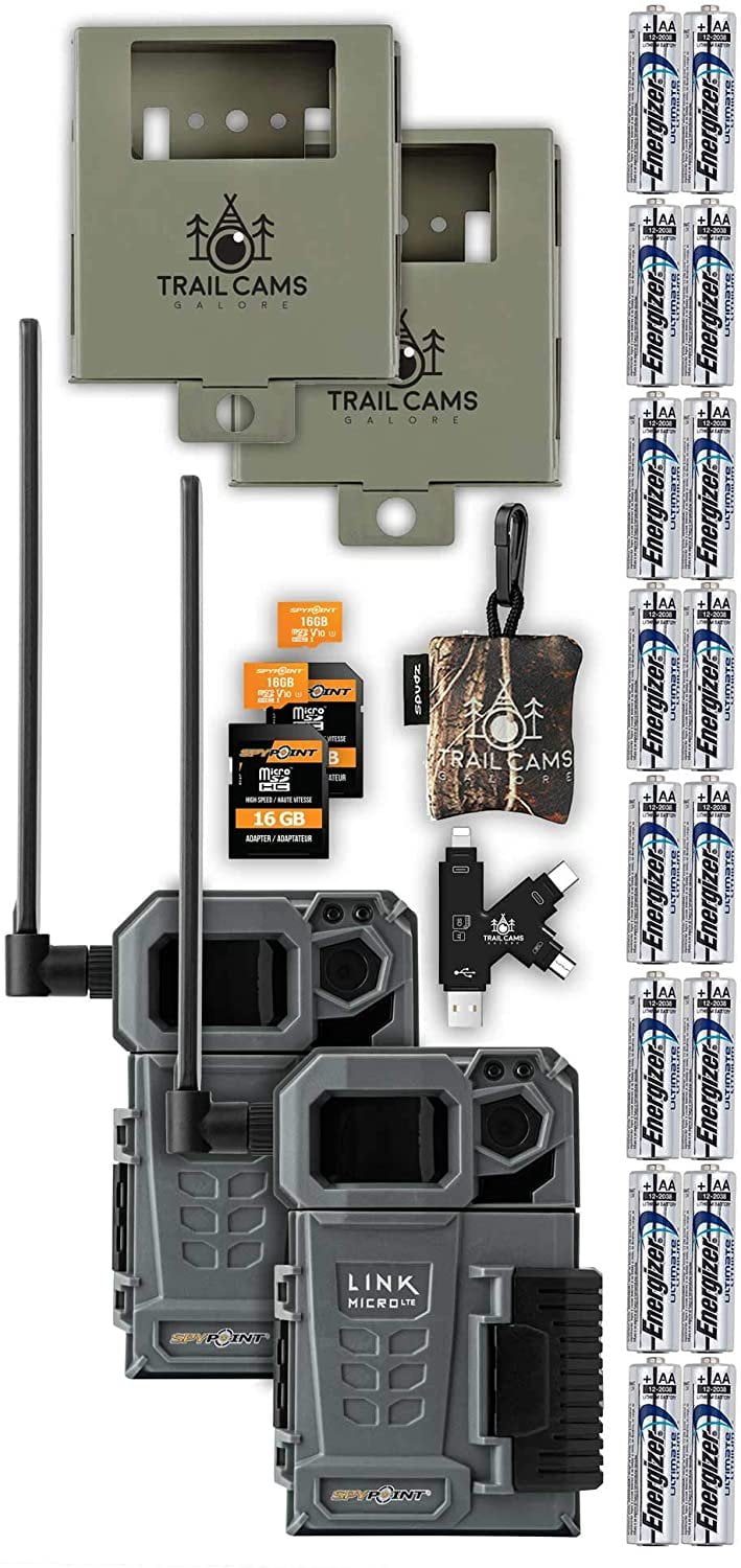 SPYPOINT LinkMicroLTE Cellular Trail Camera Twin Pack with Batteries