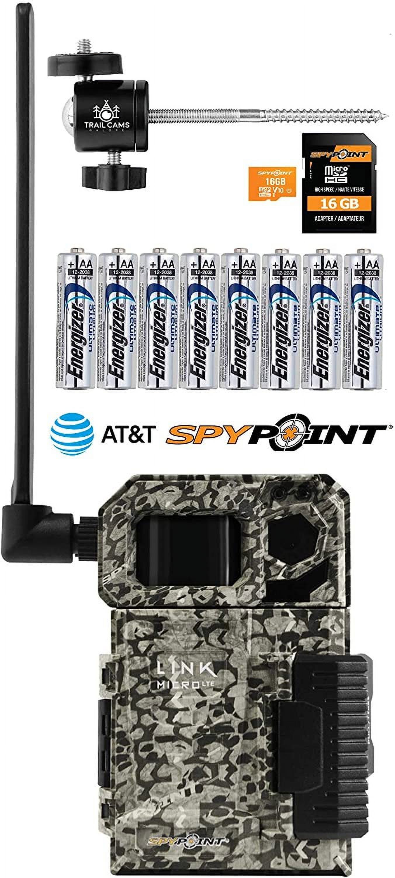 SPYPOINT LinkMicroLTE Cellular Trail Camera with Batteries, Micro SD