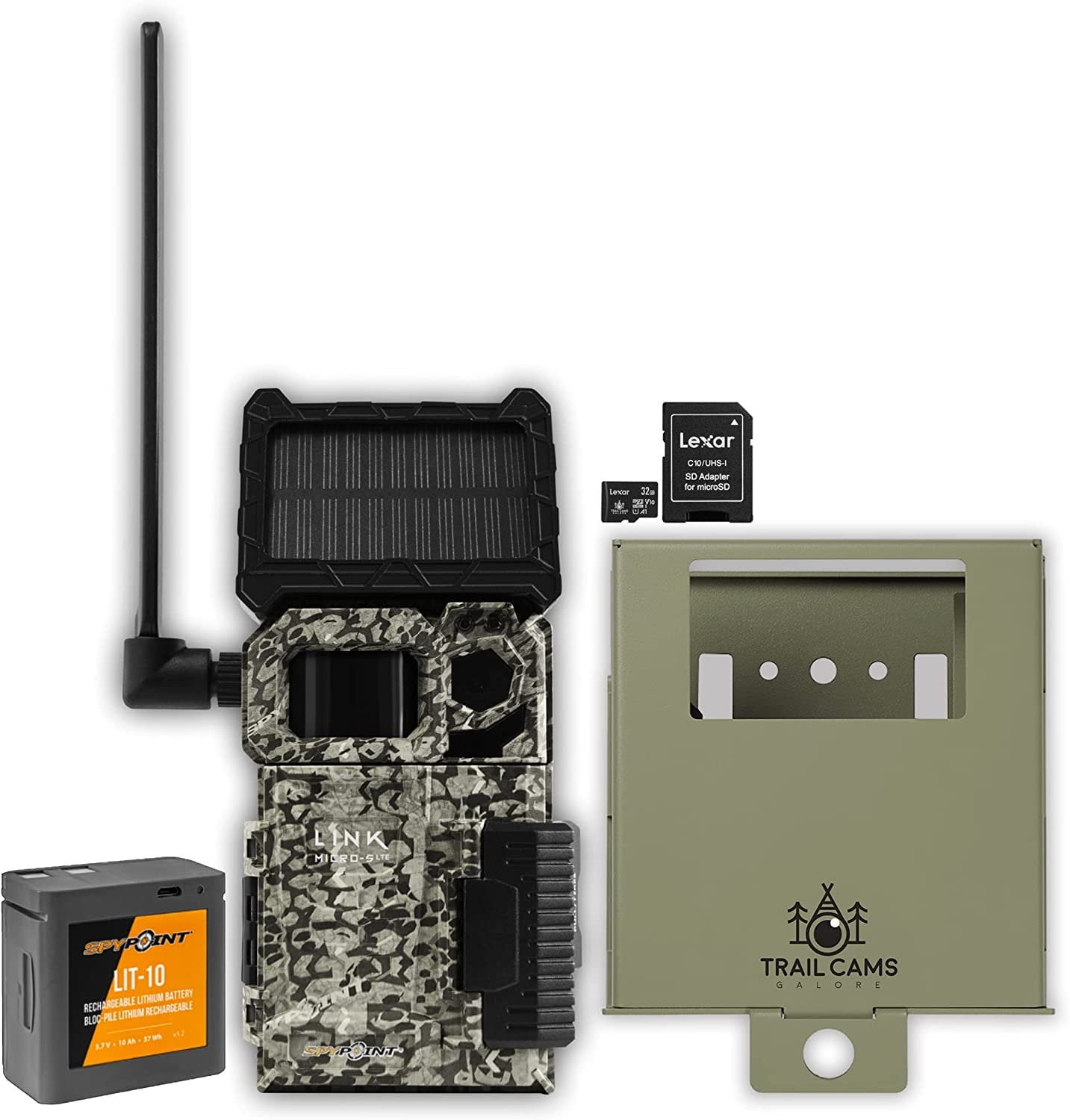 SPYPOINT LinkMicroSLTE Solar Cellular Trail Camera with LIT10