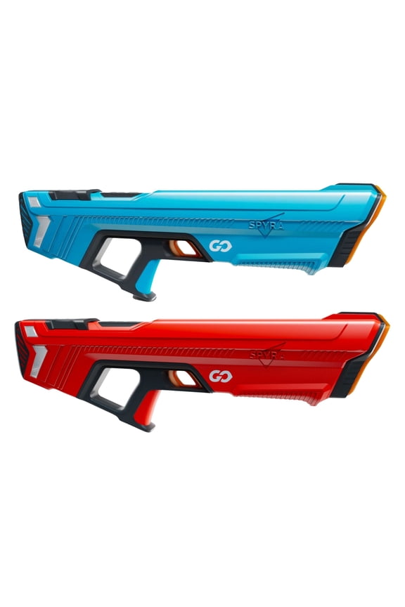 2 Pack Electric Water Blaster, Lightweight Squirt Gun SpyraGO, Blue/Red