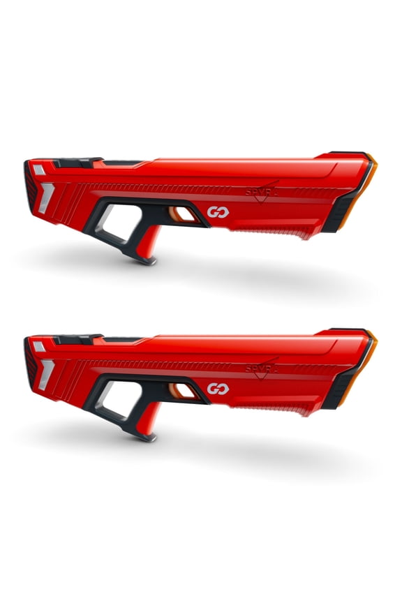 2 Pack Electric Water Blaster, Lightweight Squirt Gun Toy, SpyraGO, Red