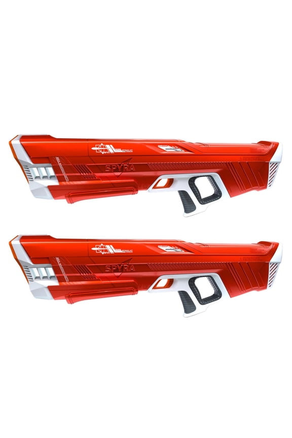 2 Pack Electric Water Blaster Outdoor Squirt Gun Toy, SpyraThree, Red