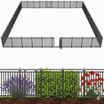 thumbnail image 1 of SPZONE 32 in H x 90 ft L Metal Garden Fence with Gate, 35 Panels + 5 Gate, Heavy-Duty Outdoor Decorative Animal Barrier for Patio & Flower Beds, Black/Silver, 1 of 5