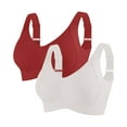 thumbnail image 1 of SPZTSX 2PCS Seamless Sports Bras for Women Push Up Minimizer Wireless Full Support Everyday Bra Comfortable Supportive, 1 of 2