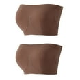 thumbnail image 1 of SPZTSX 2PCS Women's Non Padded Strapless Bra Bandeau Bra Wireless Bandeau Seamless Multiway Supportive Tube Top Bralette, 1 of 6