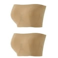 thumbnail image 1 of SPZTSX 2PCS Women's Non Padded Strapless Bra Bandeau Bra Wireless Bandeau Seamless Multiway Supportive Tube Top Bralette, 1 of 6