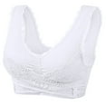 thumbnail image 1 of SPZTSX 3 Pack Bras, Comfy Corset Bra Front Cross Side Buckle Lace Bras, Kendally Bras for Older Women, 1 of 4
