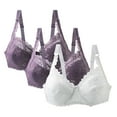 thumbnail image 1 of SPZTSX 3 Pack Women's Lace Bras Push Up Solid Color Soft Everyday Padding Classic Underwire Lift Up Bra, 1 of 7