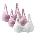 thumbnail image 1 of SPZTSX 3 Pack Women's Lace Bras Push Up Solid Color Soft Everyday Padding Classic Underwire Lift Up Bra, 1 of 7
