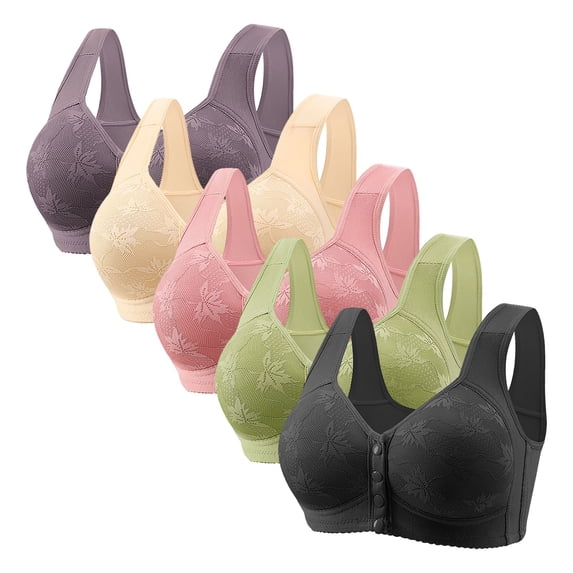 SPZTSX 5 Pack Wireless Bra for Women Seamless Padded Bralette Soft Stretch Sleep Bra No Underwire Everyday Comfort Bras