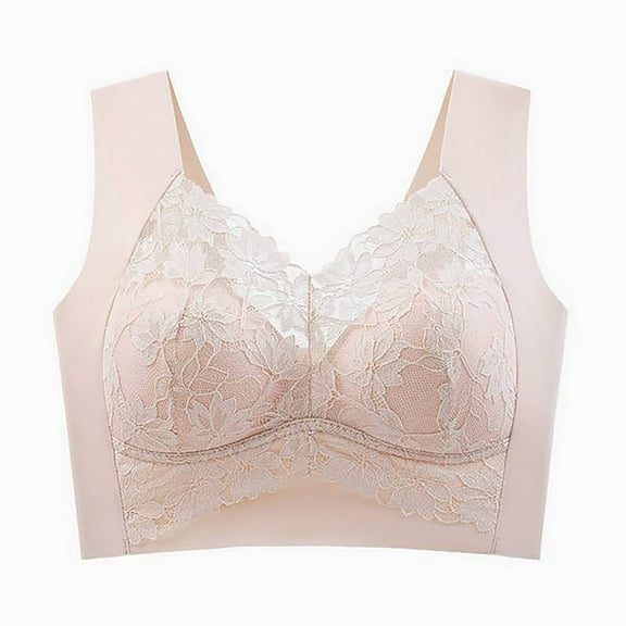 SPZTSX Anti Sagging Bras for Women Full Coverage Lace High Support Bralette Push Up No Underwire Minimizer Bra